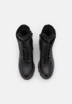 Anna Field LEATHER WINTER BOOTIE - Śniegowce - Black -Anna Field 1f7766b6380b43249c97d206d76344de