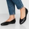 Anna Field LEATHER BALLERINAS - Baleriny - Black