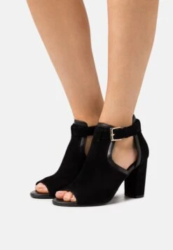 Anna Field LEATHER - Sandały Z Cholewką - Black