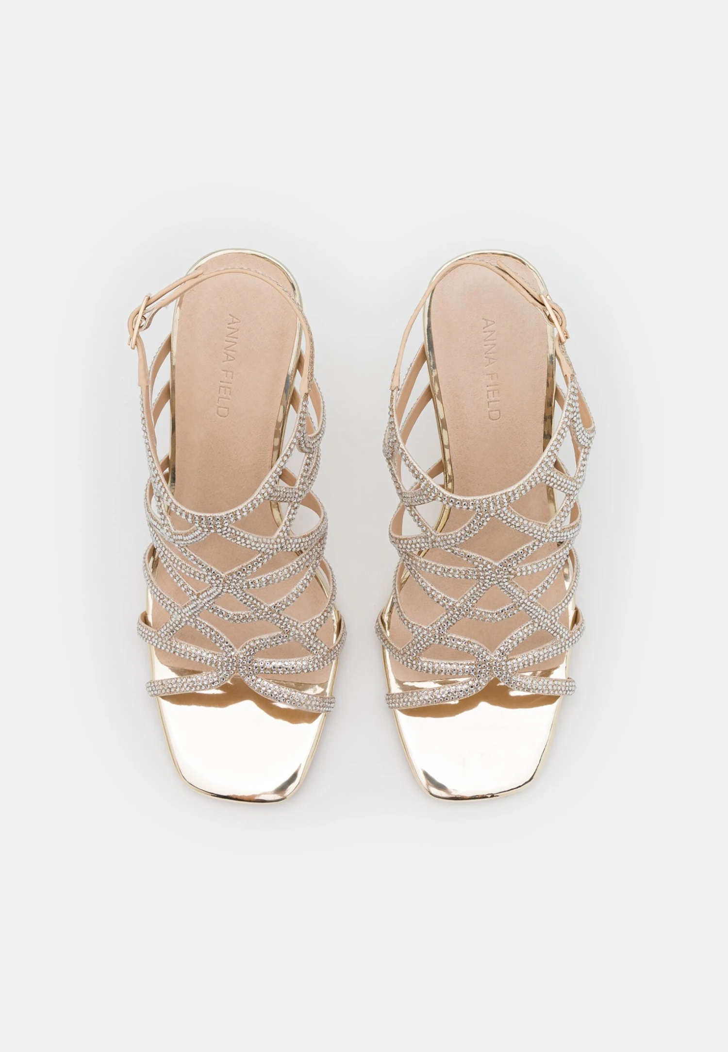 Anna Field LEATHER - Sandały Na Obcasie - Gold 7 Anna Field LEATHER - Sandały Na Obcasie - Gold - obrazek 5